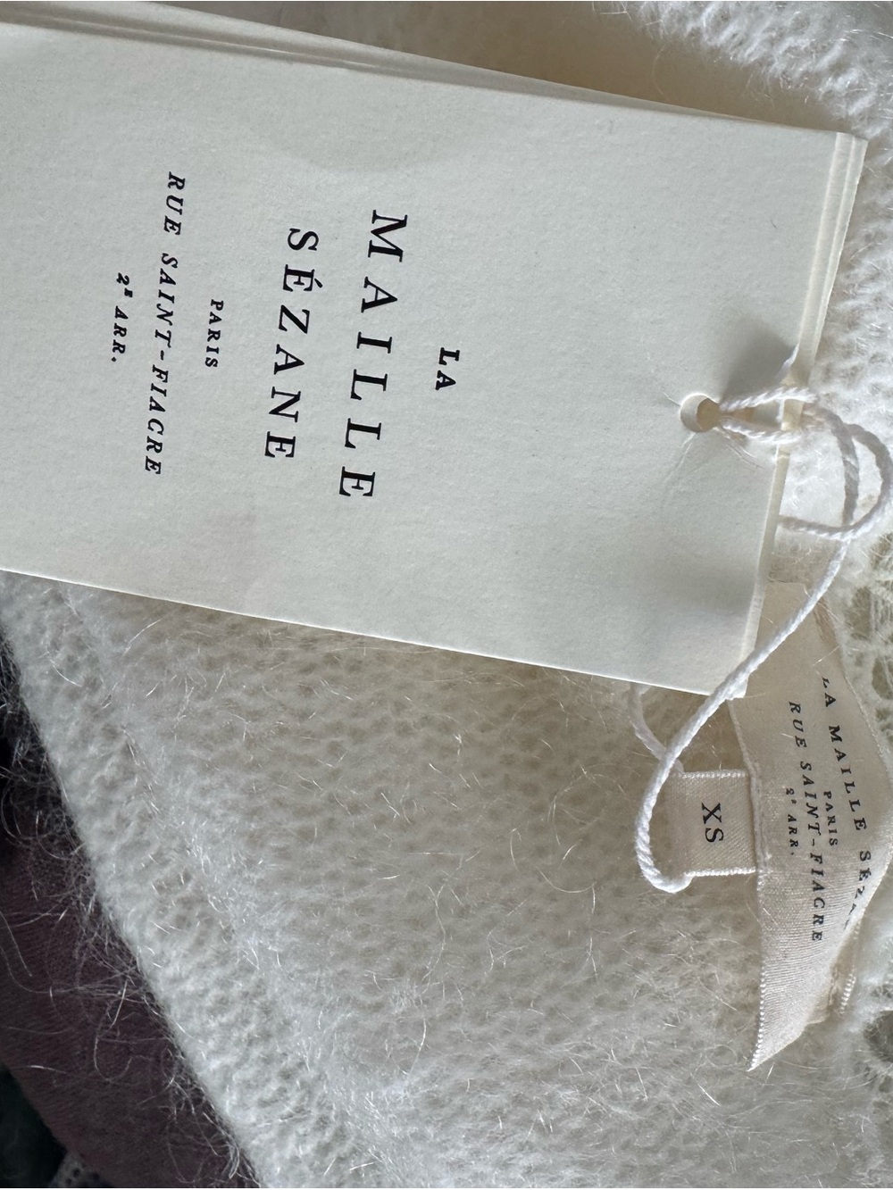 Sezane Cream Lace-Trim V-Neck Cardigan - Picture 6 of 8